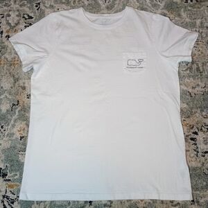Vineyard Vines, White Pocket Tee, Size L